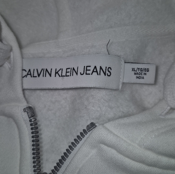Nwot Calvin Klein LS TRAVELING LOGO FULL ZIP HOODIE - Picture 4 of 4